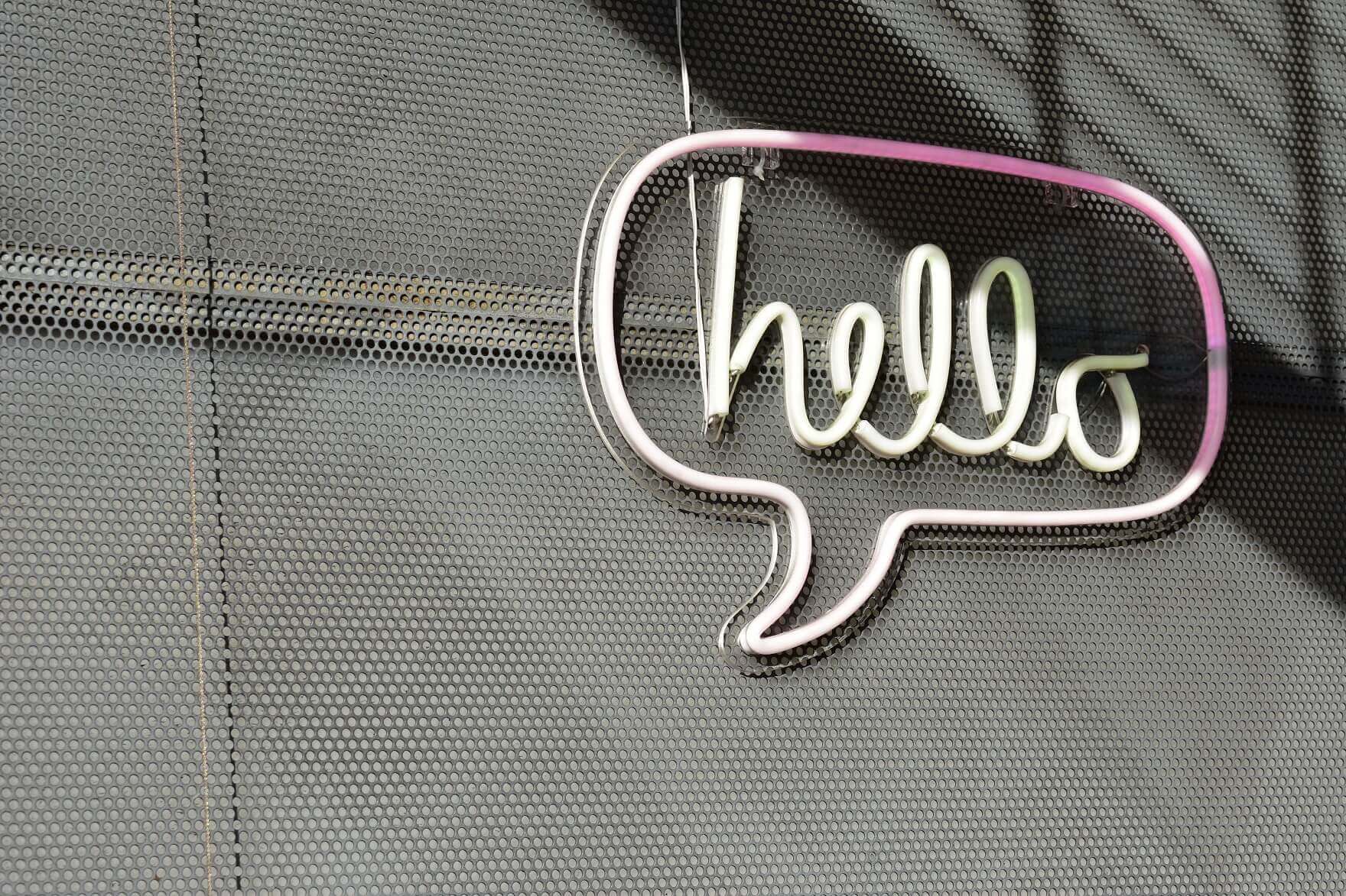 Image showing a "hello" message.