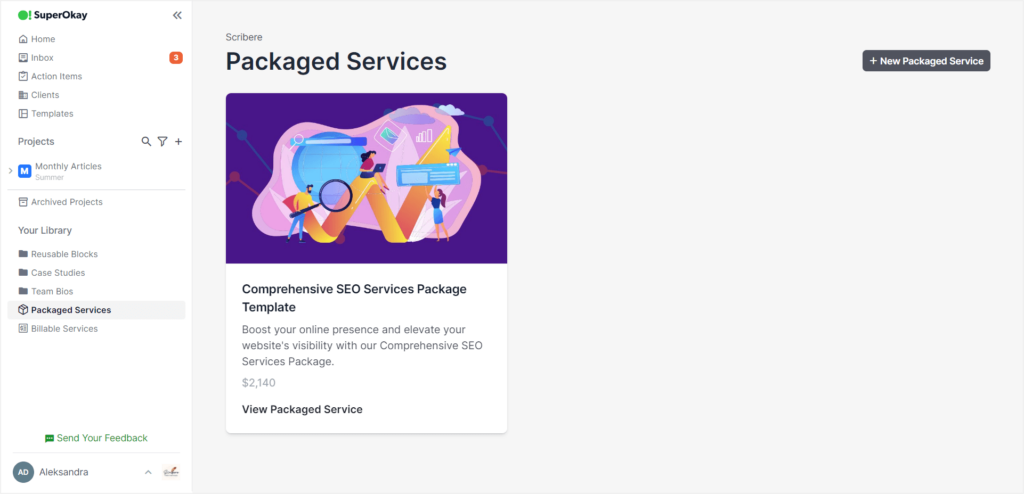 Packaged services in SuperOkay
