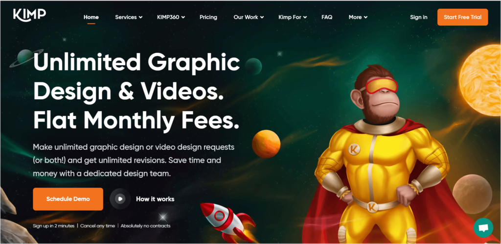 #5 best unlimited graphic design service - Kimp