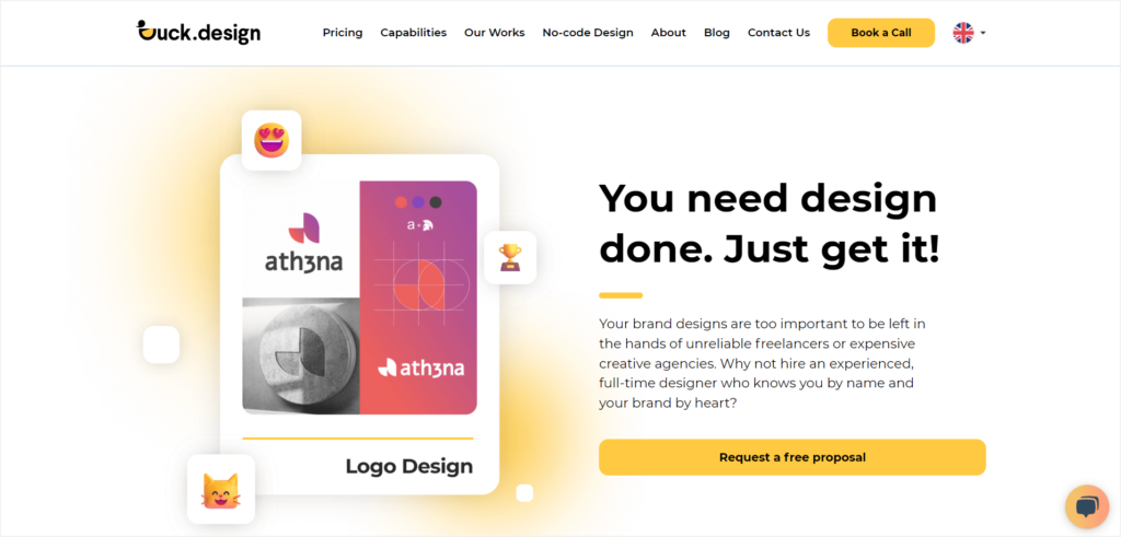 #7 best unlimited graphic design service - Duck Design