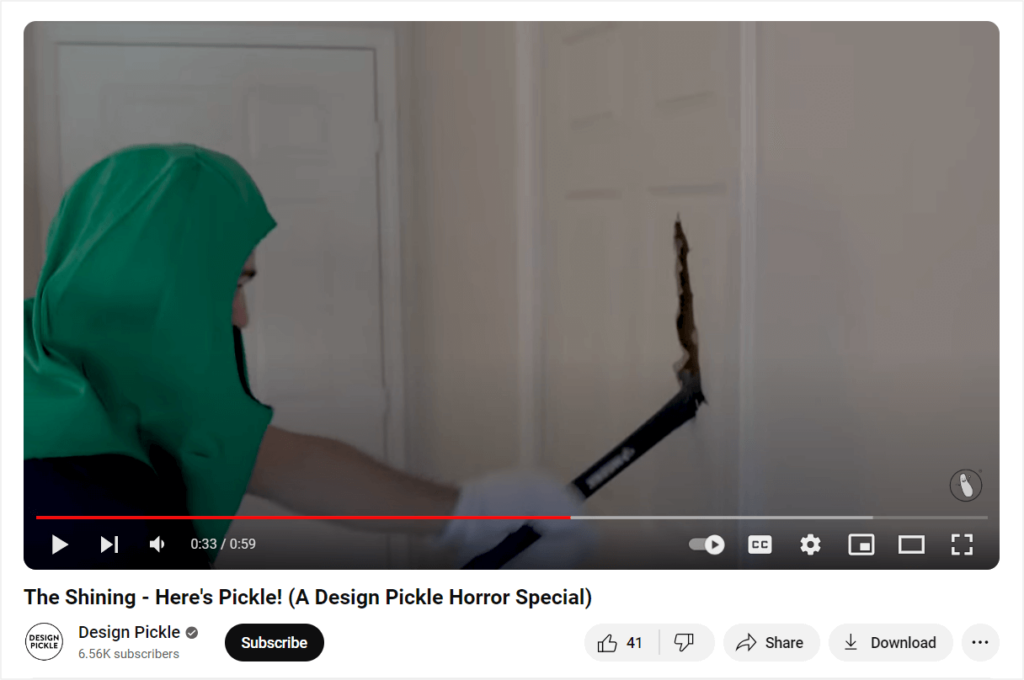 Design Pickle's YouTube videos used for branding/marketing